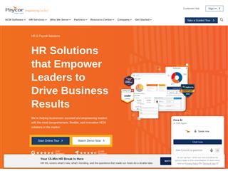 Paycor website preview